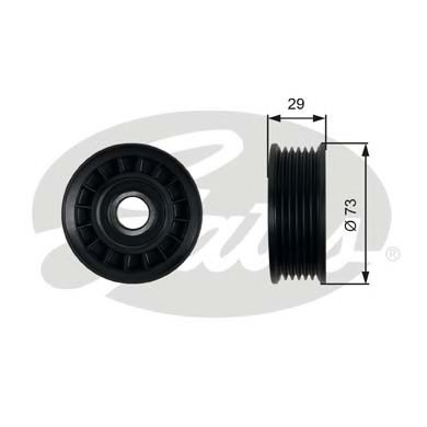 GATES Deflection/Guide Pulley, v-ribbed 12456992 - GATES