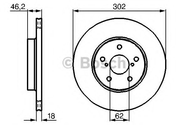 BOSCH Brake Disc 10106113 - BOSCH