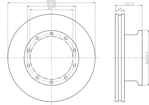 TEXTAR Brake Disc 12218682 - TEXTAR