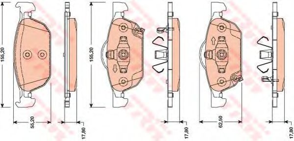 TRW Brake Pad Set, disc brake 10703618 - TRW
