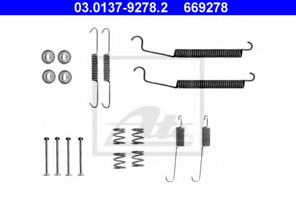 ATE Accessory Kit, brake shoes 10120913 - ATE