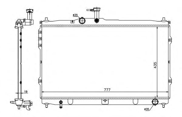 NRF Radiator, engine cooling 11545020 - NRF