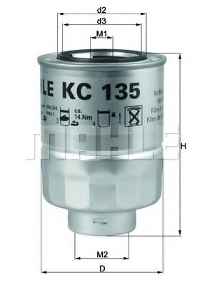 MAHLE Fuel filter 11082122 - MAHLE