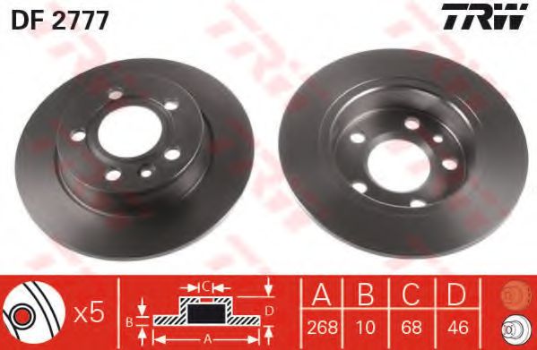 TRW Brake Disc 10703418 - TRW