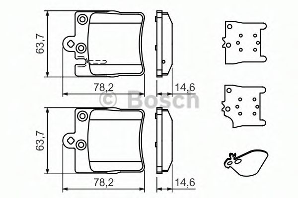 BOSCH Brake Pad Set, disc brake 10106985 - BOSCH