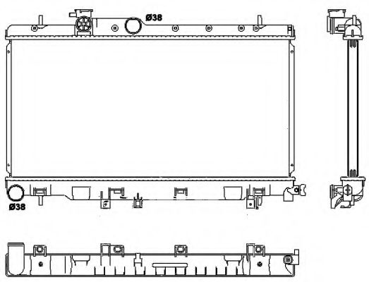 NRF Radiator, engine cooling 11543702 - NRF