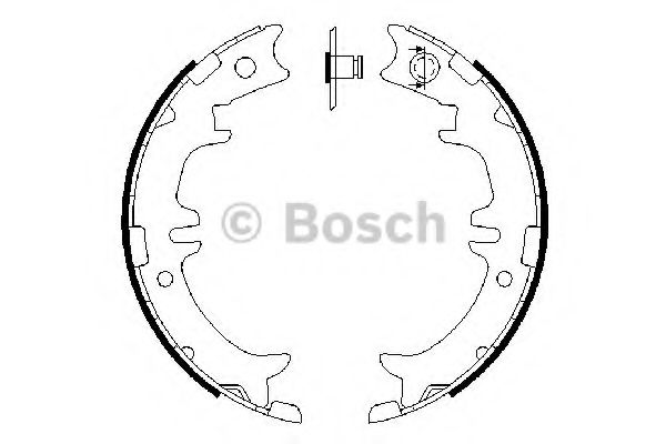 BOSCH Brake Shoe Set, parking brake 10106893 - BOSCH