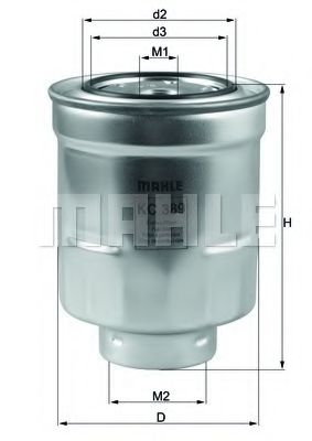 MAHLE Fuel filter 12858236 - MAHLE