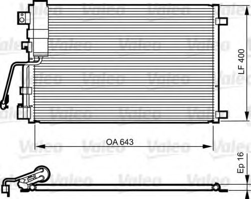 VALEO Condenser, air conditioning 11189319 - VALEO