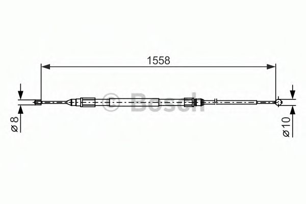 BOSCH Cable Pull, parking brake 11256260 - BOSCH