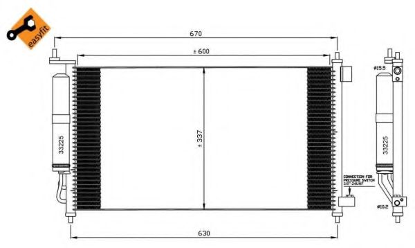 NRF Condenser, air conditioning 11542019 - NRF