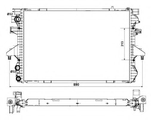NRF Radiator, engine cooling 11524012 - NRF