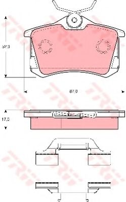 TRW Brake Pad Set, disc brake 10699308 - TRW