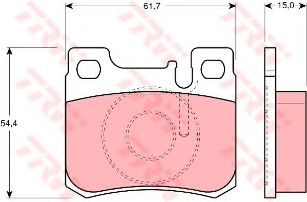 TRW Brake Pad Set, disc brake 4700722 - TRW