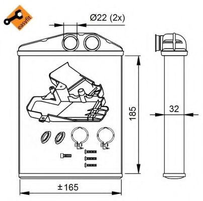 NRF Heat Exchanger, interior heating 11544560 - NRF