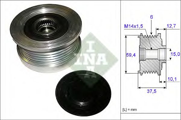 INA Alternator Freewheel Clutch 11679873 - INA