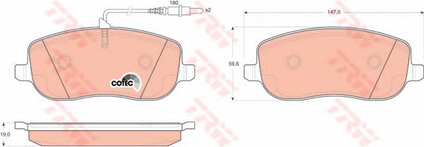 TRW Brake Pad Set, disc brake 10702480 - TRW