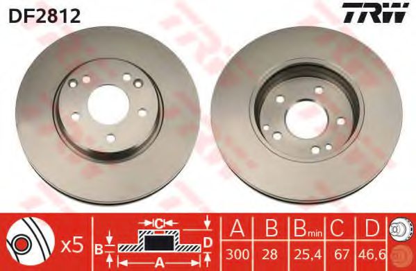 TRW Brake Disc 10707663 - TRW