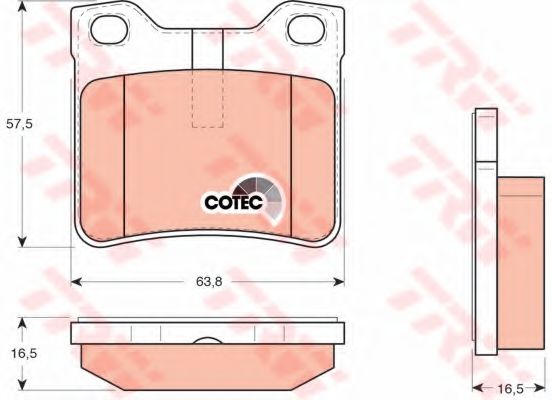 TRW Brake Pad Set, disc brake 3470273 - TRW