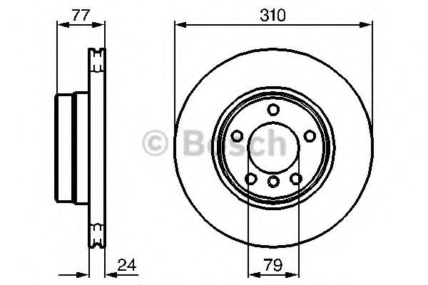 BOSCH Brake Disc 10106455 - BOSCH