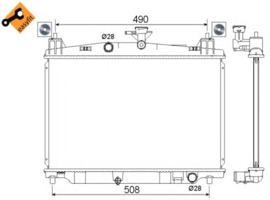 NRF Radiator, engine cooling 11544290 - NRF