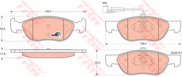 TRW Brake Pad Set, disc brake 10699790 - TRW
