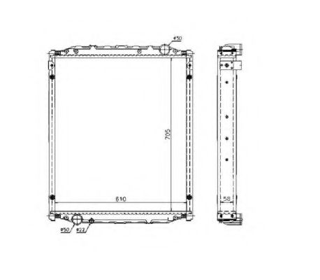 NRF Radiator, engine cooling 11543446 - NRF