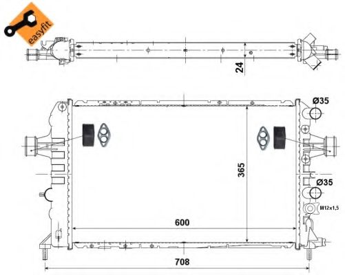 NRF Radiator, engine cooling 11426174 - NRF