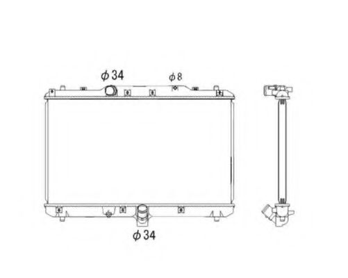 NRF Radiator, engine cooling 11544151 - NRF