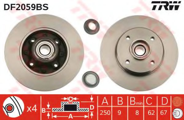 TRW Brake Disc 10709813 - TRW