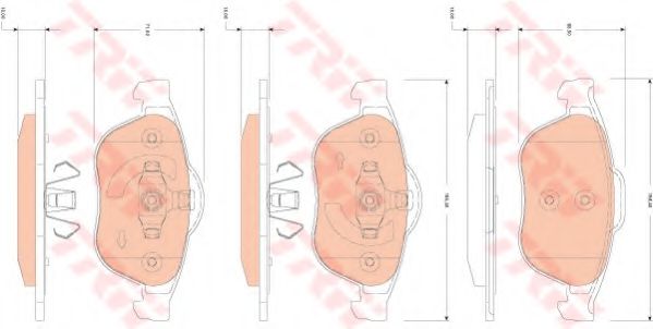 TRW Brake Pad Set, disc brake 10700998 - TRW
