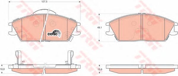TRW Brake Pad Set, disc brake 10677666 - TRW