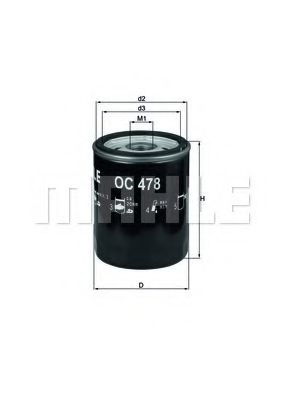 MAHLE Oil Filter 11664866 - MAHLE
