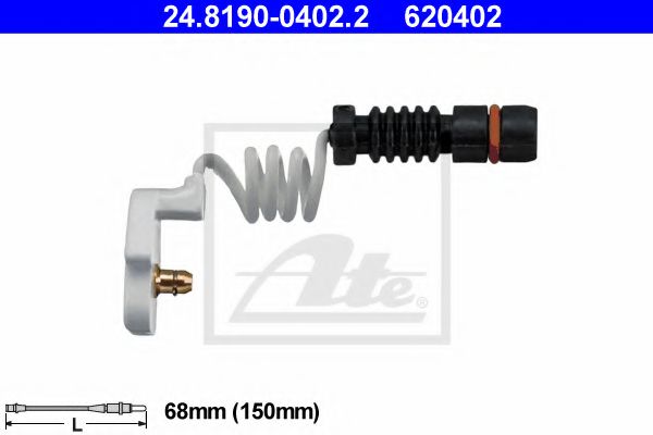 ATE Warning Contact, brake pad wear 10126848 - ATE