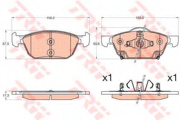 TRW Brake Pad Set, disc brake 11110716 - TRW