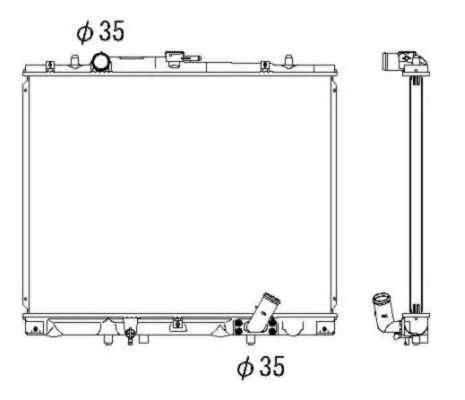 NRF Radiator, engine cooling 11543915 - NRF