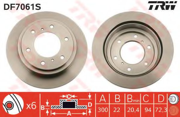 TRW Brake Disc 10703182 - TRW