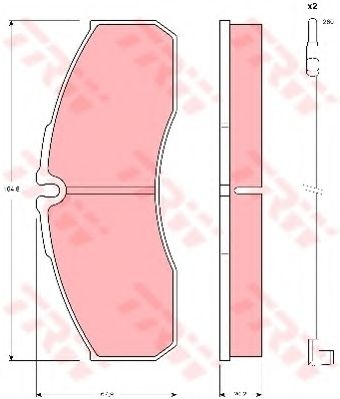 TRW Brake Pad Set, disc brake 10706690 - TRW