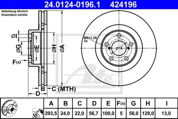 ATE Brake Disc 10226531 - ATE