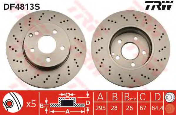 TRW Brake Disc 10703412 - TRW