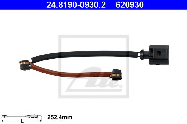 ATE Warning Contact, brake pad wear 10126901 - ATE