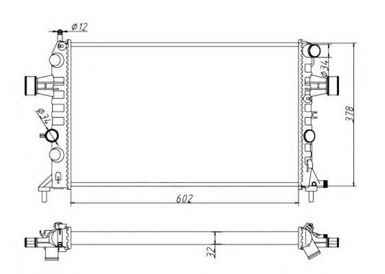 NRF Radiator, engine cooling 11544617 - NRF