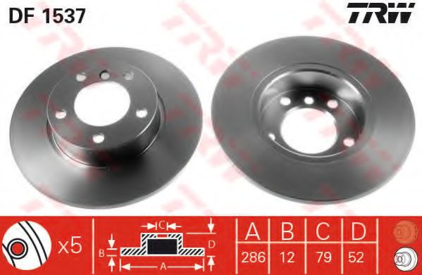 TRW Brake Disc 10702802 - TRW