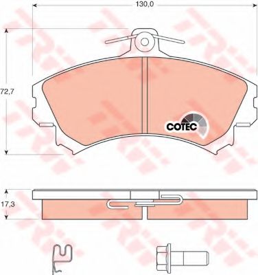 TRW Brake Pad Set, disc brake 10701496 - TRW