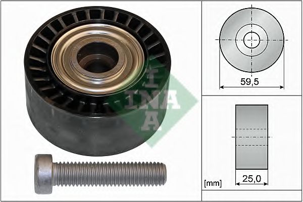 INA Deflection/Guide Pulley, V-ribbed b 3406656 - INA