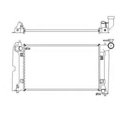NRF Radiator, engine cooling 11523992 - NRF