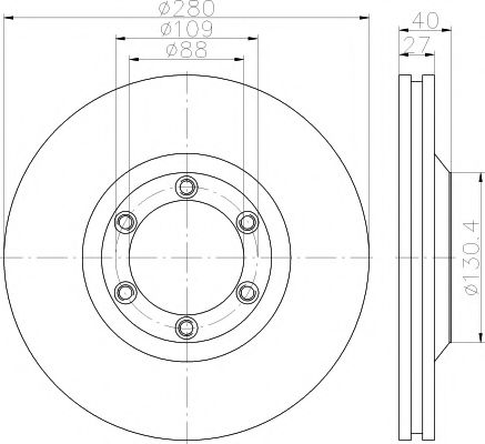 TEXTAR Brake Disc 12750448 - TEXTAR