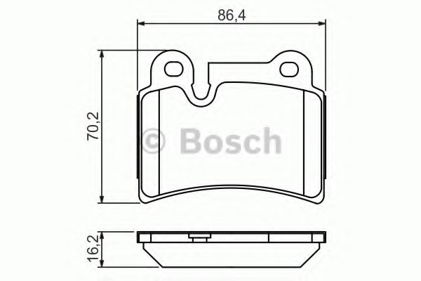 BOSCH Brake Pad Set, disc brake 12197521 - BOSCH