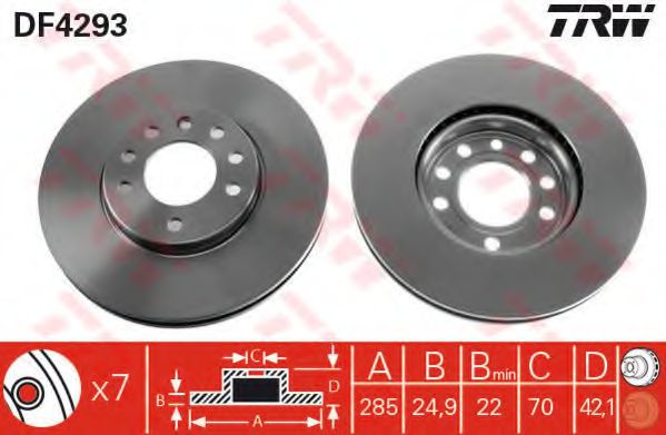 TRW Brake Disc 10711079 - TRW