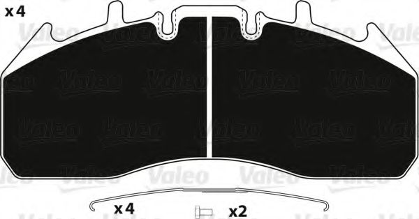 VALEO Brake Pad Set, disc brake 11193047 - VALEO